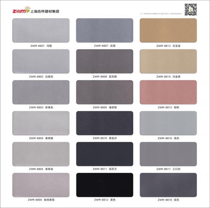 Peso leggero pannello composito in alluminio ACP di colore lucido per uso in edifici e interni 6