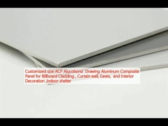 Panello composito di alluminio di taglia ACP Alucobond per rivestimento di cartelloni pubblicitari, parete tenda, vernici e decorazione interna, riparo interno