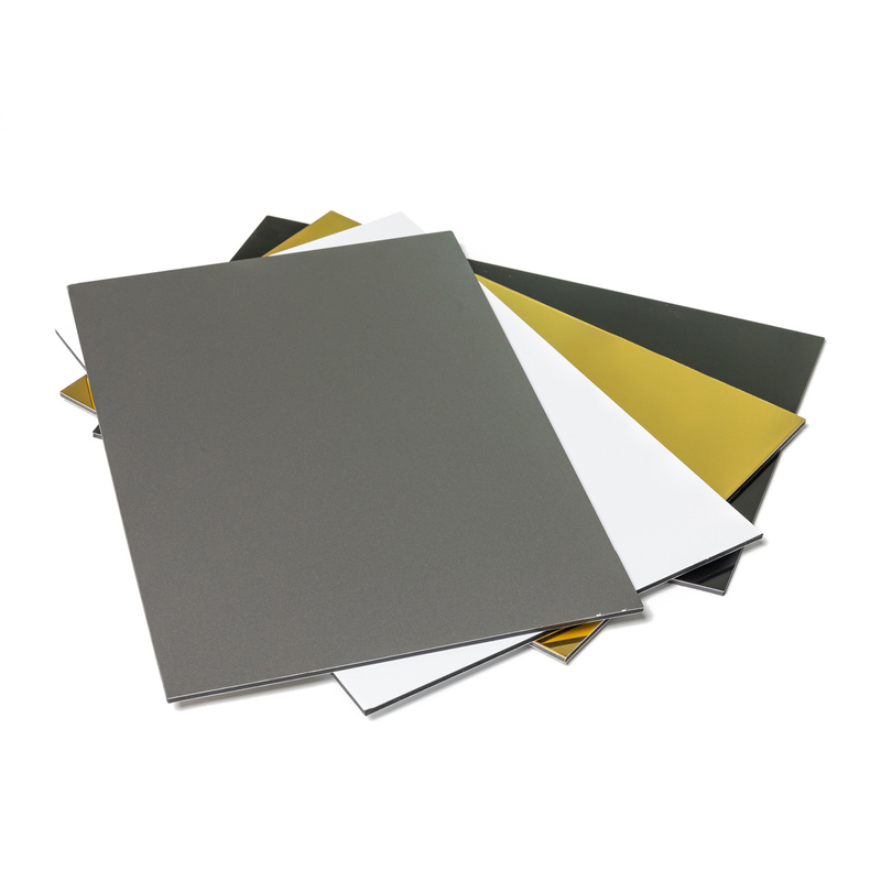 PE PVDF colore grigio pannello composito in alluminio acm acp con 3mm/4mm/5mm