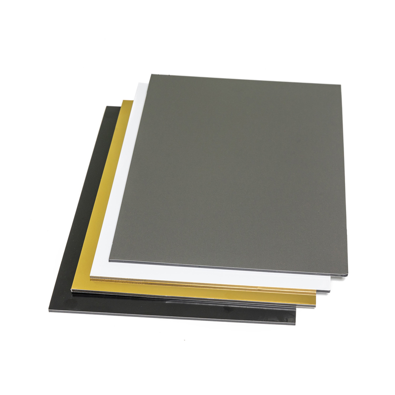PE PVDF colore grigio pannello composito in alluminio acm acp con 3mm/4mm/5mm