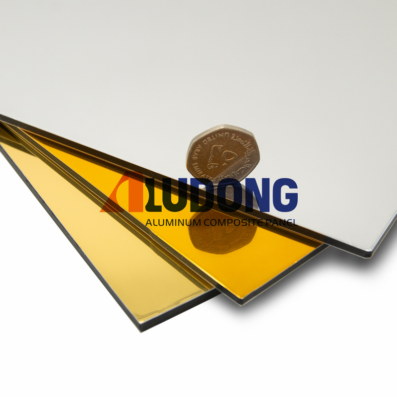 Specchio Alucobond ACP Disegno pannello composito di alluminio per rivestimento di cartelloni, rivestimenti per pareti di tenda Panello di parete esterno e decorazione degli interni Pannelli di parete decorativi ACP