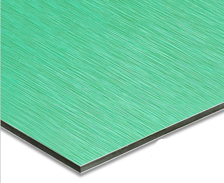In magazzino 1220*2440mm pannello di alluminio spazzolato PVDF rivestito, resistente alle intemperie per muro di tenda ISO 9001Fabbrica