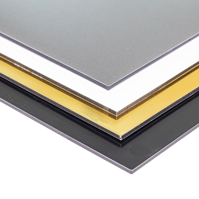 Pronto per la spedizione 2mm ACP Alta resistenza e ignifughi, PE PVDF Finitura lucida per pareti divisorie Best seller su Ali