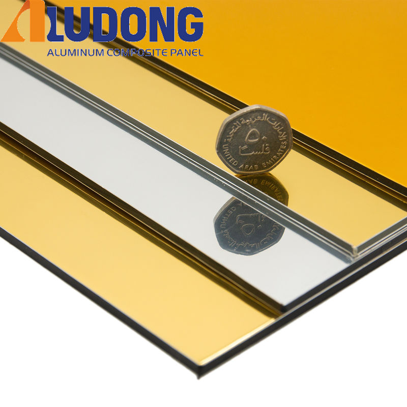 Pannello composito di alluminio specchio per decorazioni architettoniche Leggerezza Alta durezza Resistente alle intemperie