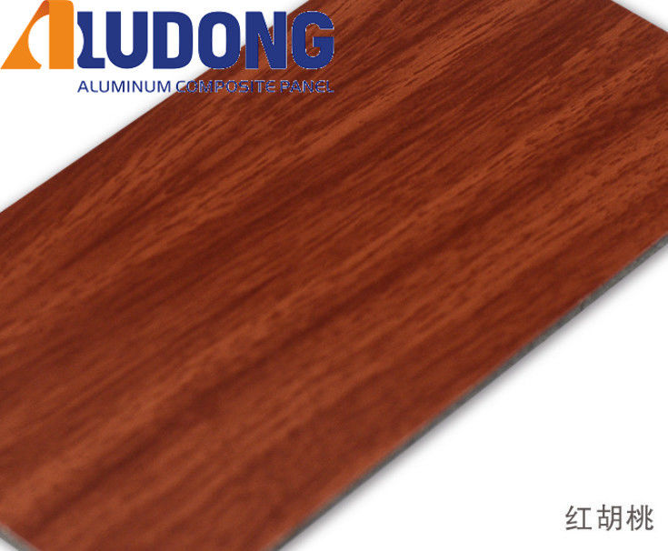 OEM Custom 1220*2440mm ACM Panel PE PVDF Coating, Opzione di grano di legno, per soffitti e decorazioni interne Prezzo di fabbrica
