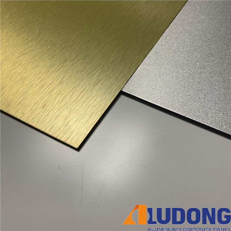 In magazzino 1220*2440mm pannello di alluminio spazzolato PVDF rivestito, resistente alle intemperie per muro di tenda ISO 9001Fabbrica