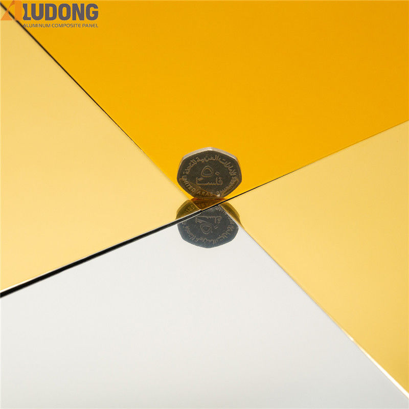Pannello composito di alluminio specchio resistente alle intemperie e al fuoco per la costruzione contemporanea