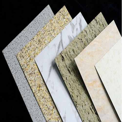 4mm PVDF pannello composito di alluminio di alta lucentezza marmo grano di finitura pannello Alucobond per hotel di lusso rivestimento murale decorazione della hall