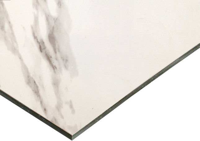 4mm PVDF pannello composito di alluminio di alta lucentezza marmo grano di finitura pannello Alucobond per hotel di lusso rivestimento murale decorazione della hall