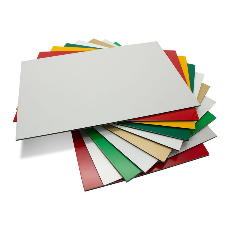 Pubblicità PE Core 0.3mm ACP Alucobond Drawing Aluminum Composite Panel Per Pareti Tende Rifugio Interno